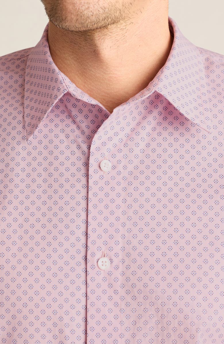 Bonobos Seine Foulard Slim Fit Short Sleeve Button-Up Shirt, Alternate, color, Pink/ Navy Foulard