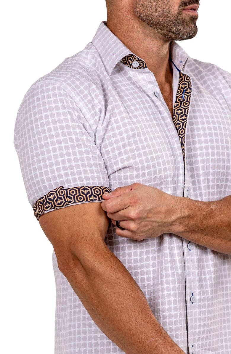 Maceoo Galileo Marthy Short Sleeve Button-Up Shirt, Alternate, color, 