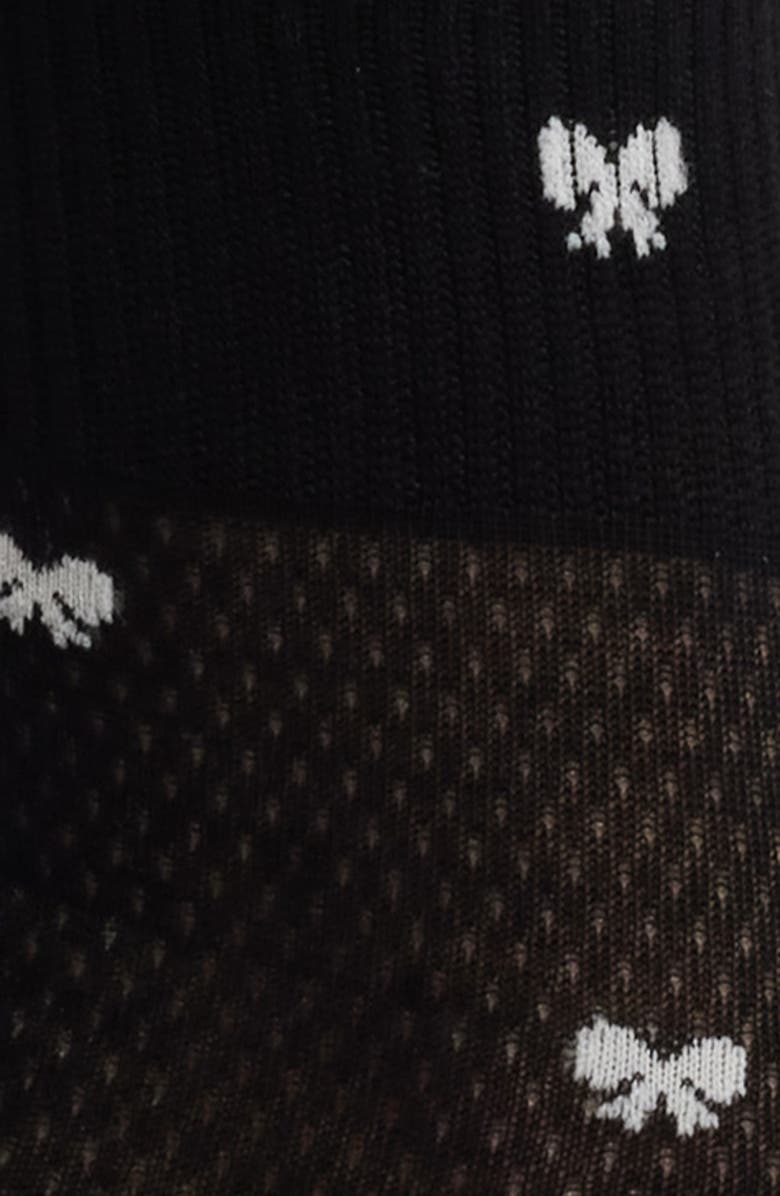 Casa Clara Carla Crew Socks, Alternate, color, Noir Bow