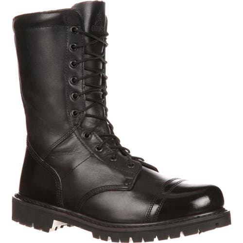 Rocky Side Zipper Jump Boot In Black