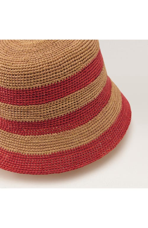 Helen Kaminski Aleki Raffia Crochet Bucket Hat In Nougat/tropical