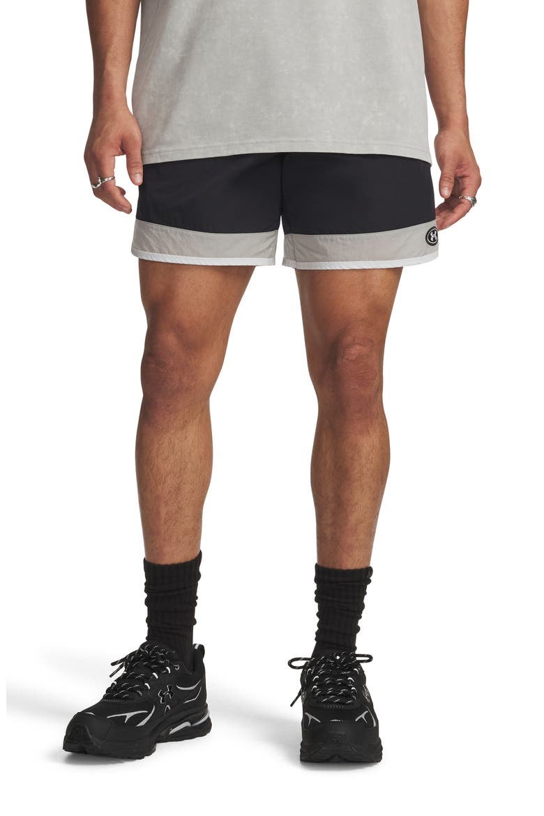 Icon Woven Track Shorts, Main, color, BLACK