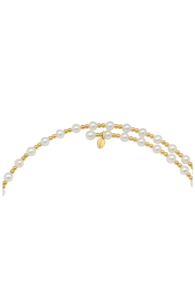 14K Yellow Gold Freshwater Pearl Station Wrap Necklace, Alternate, color, 14K Gold