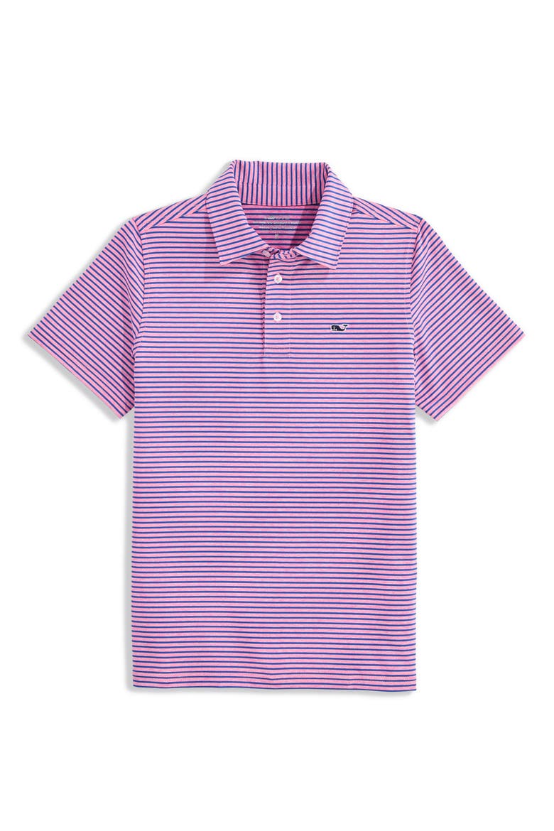 Kids' Bradley Stripe Stretch Polo, Main, color, BAHA