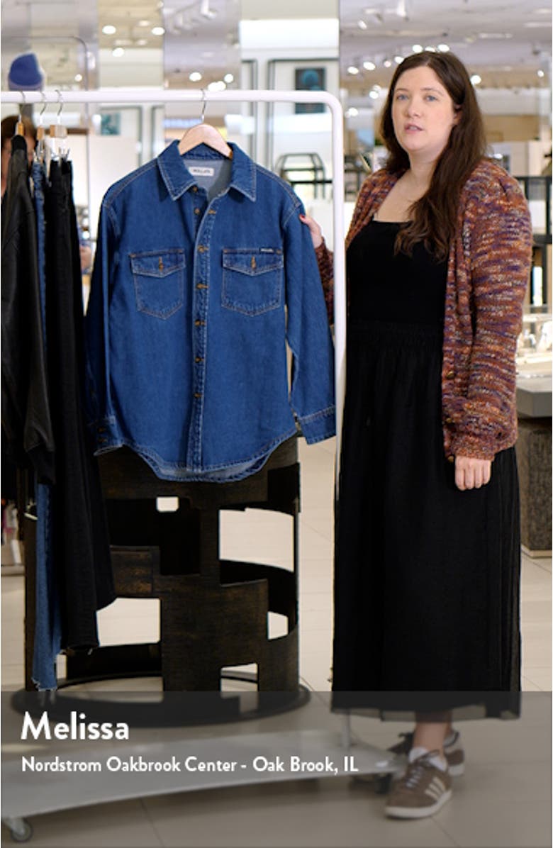 Classic Denim Shacket, sales video thumbnail