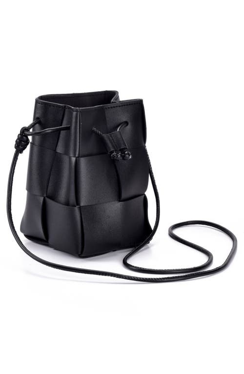 Adornia Patchwork Bucket Bag In Black