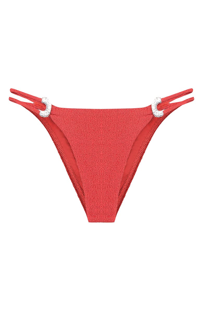 ViX Paula Hermanny Sami Double Strap Bikini Bottoms, Alternate, color, Red