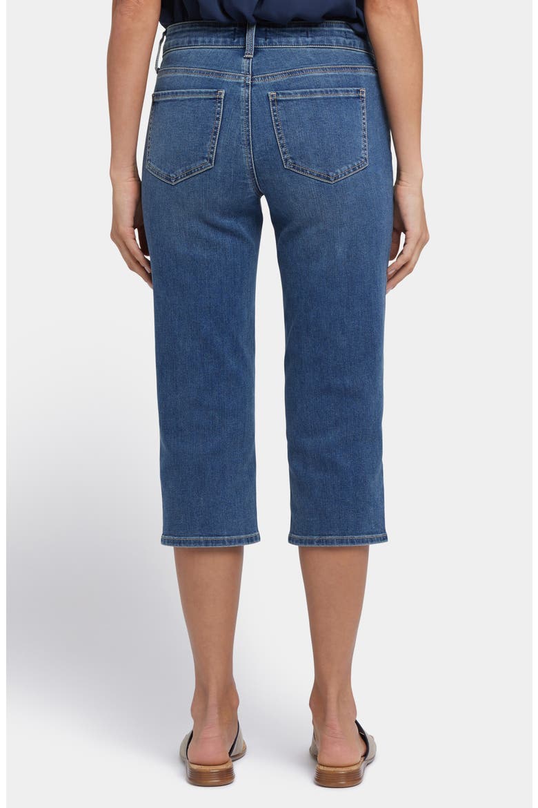 Marilyn High Waist Button Detail Capri Jeans, Alternate, color, VALENCIA SURF