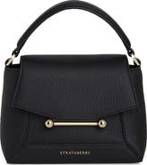Strathberry Nano Mosaic Grained Leather Top Handle Bag