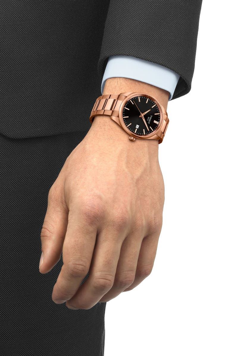 Tissot PR 100 Quartz Bracelet Watch, 40mm, Alternate, color, Black