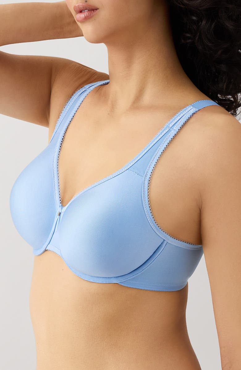 Wacoal Basic Beauty Seamless Underwire Bra, Alternate, color, Bel Air Blue