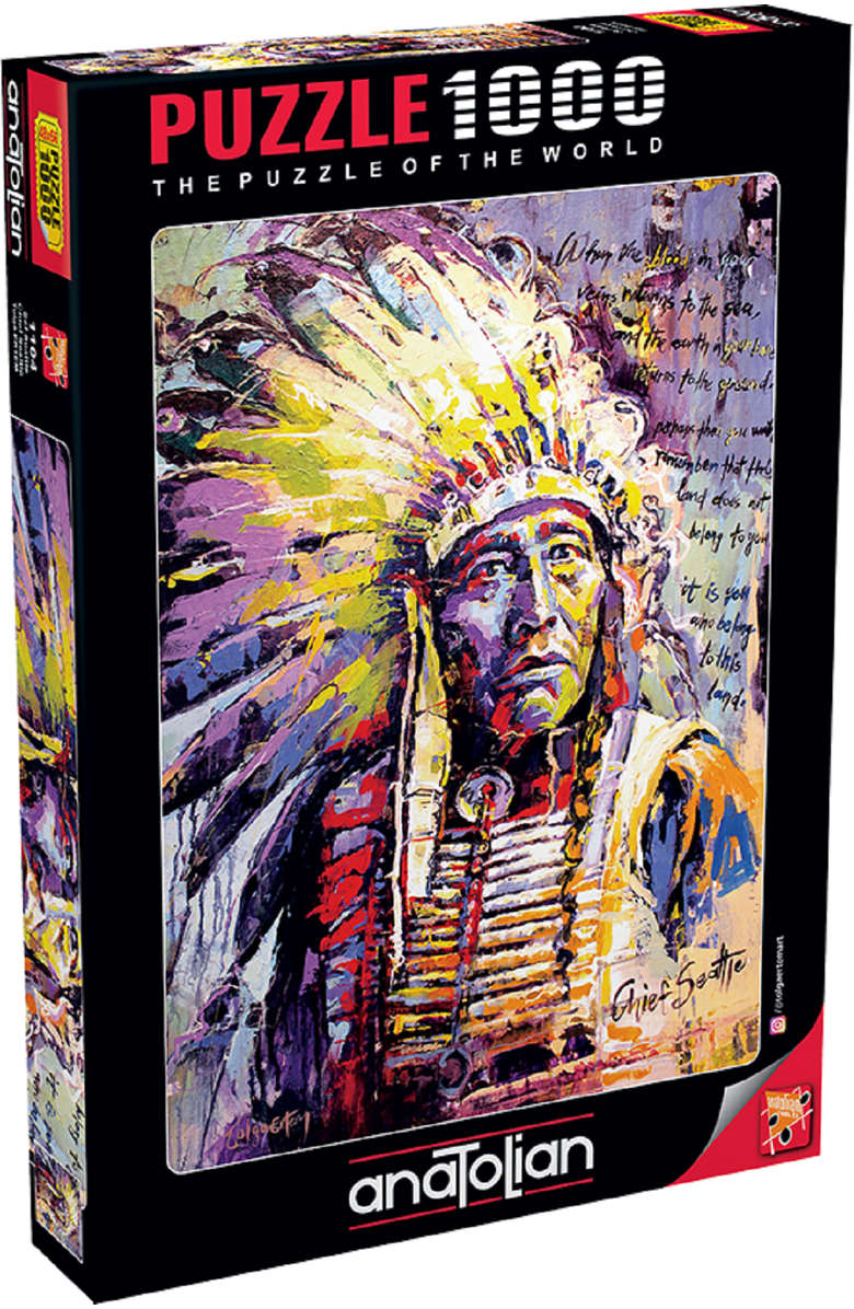 Anatolian Chief Seattle 1000 piece Jigsaw Puzzle for Adults, Main, color, Multicolor