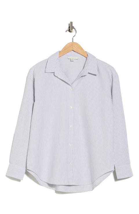 Cidney Oversize Cotton Button-Up Shirt