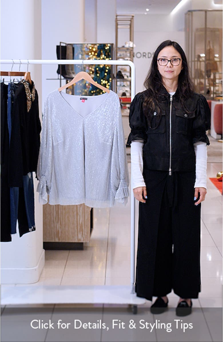 Metallic V-Neck Top, sales video thumbnail