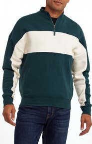 Threads 4 Thought Angus Colorblock Half-Zip Fleece Sweatshirt