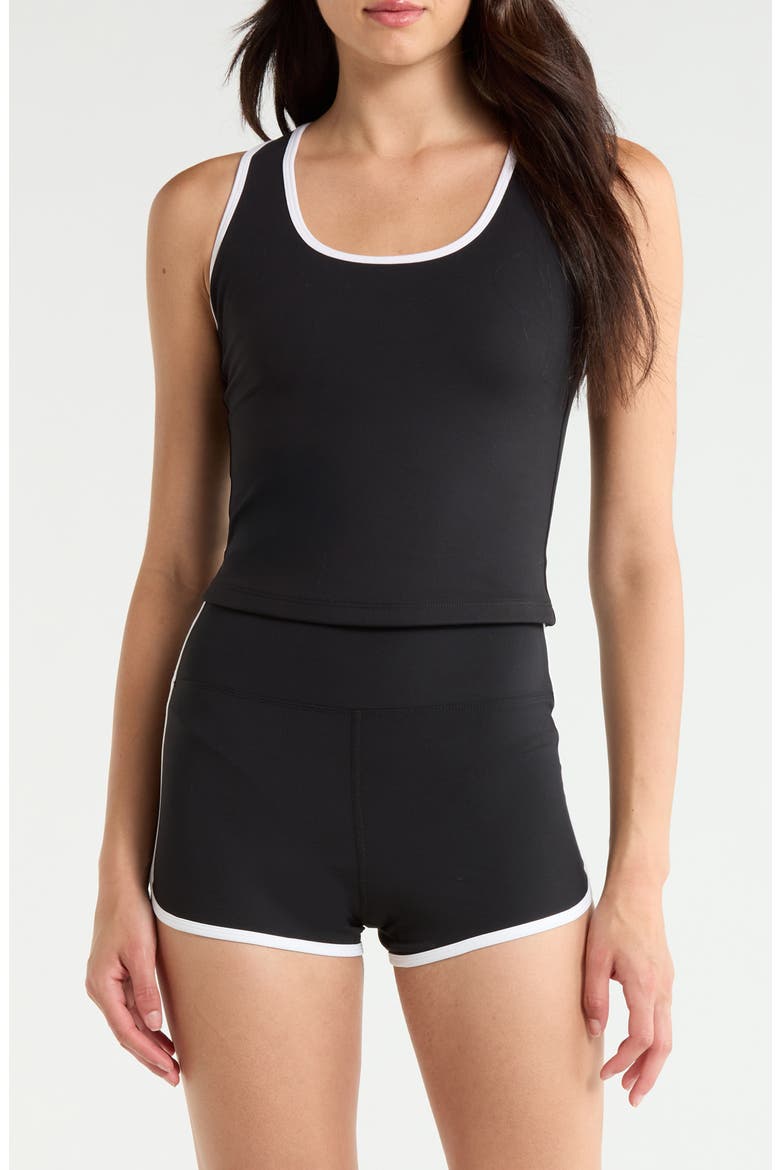 Sport Cutout Back Tank, Main, color, BLACK/WHITE