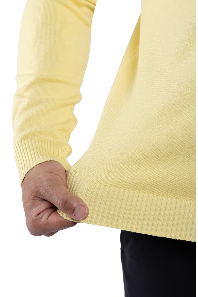 V-Neck Rib Knit Sweater, Alternate, color, BANANA