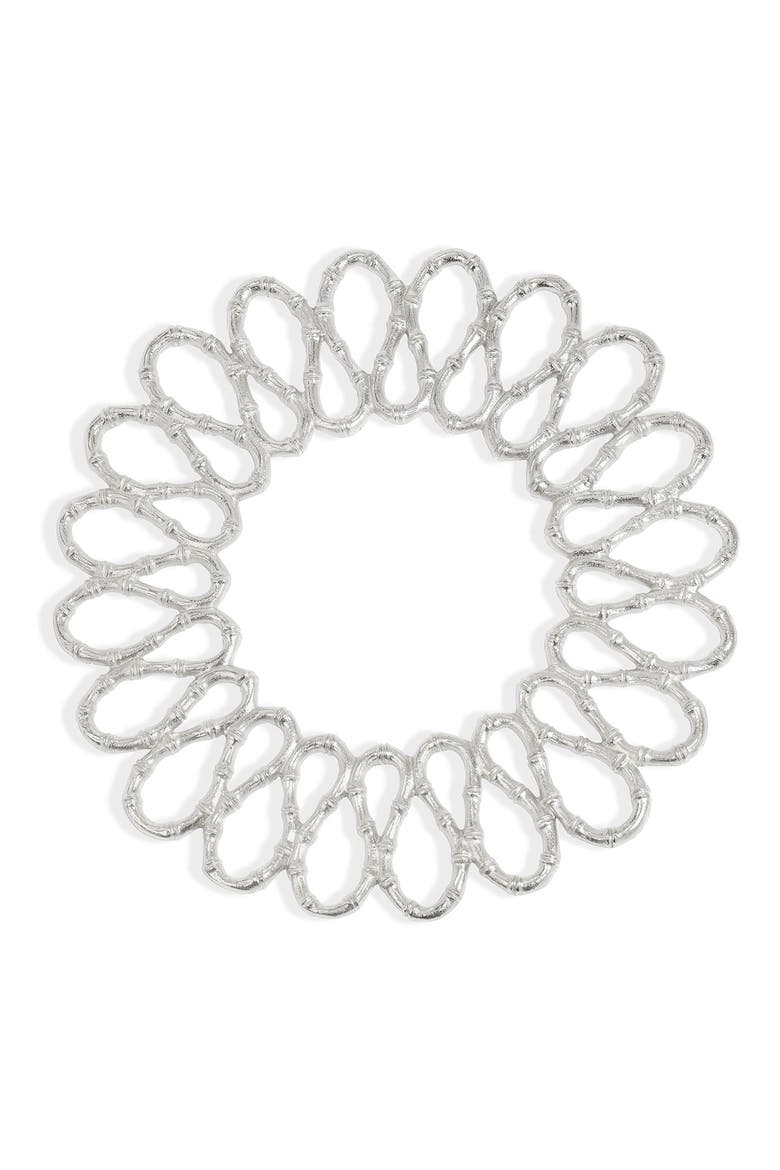 Luxe Loop Charger Plate, Main, color, SILVER