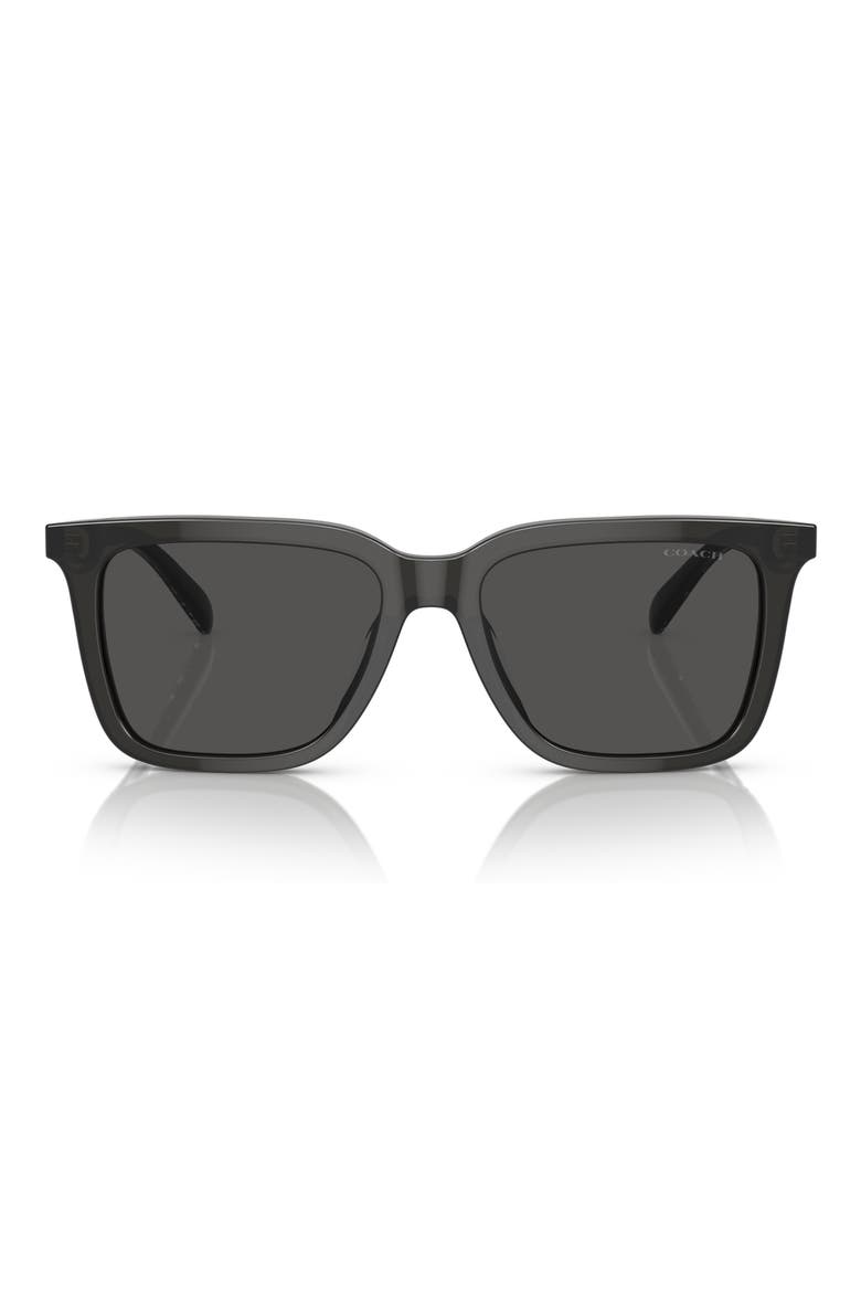 54mm Square Sunglasses, Main, color, DARK GREY / GREY SOLID