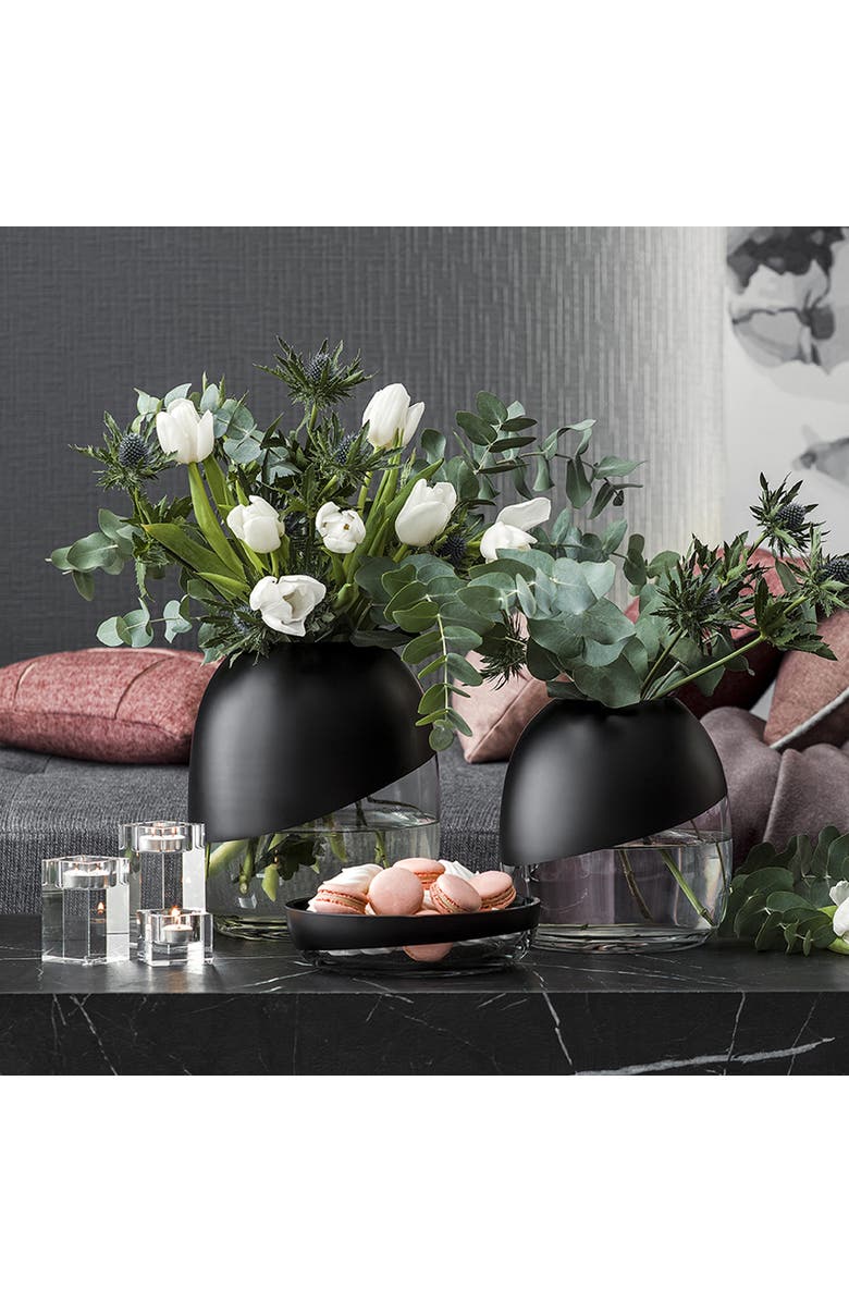 Togas Ayres Flower Vase, Alternate, color, Black