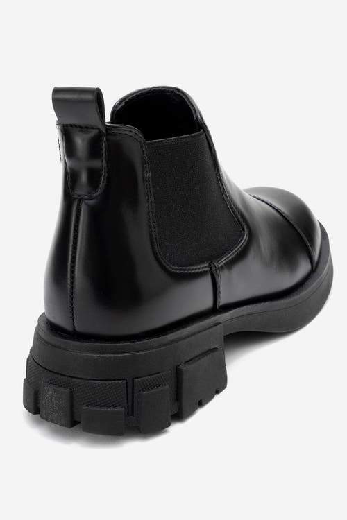 Prologue Shoes Cafune Patent Platform Boot In Black