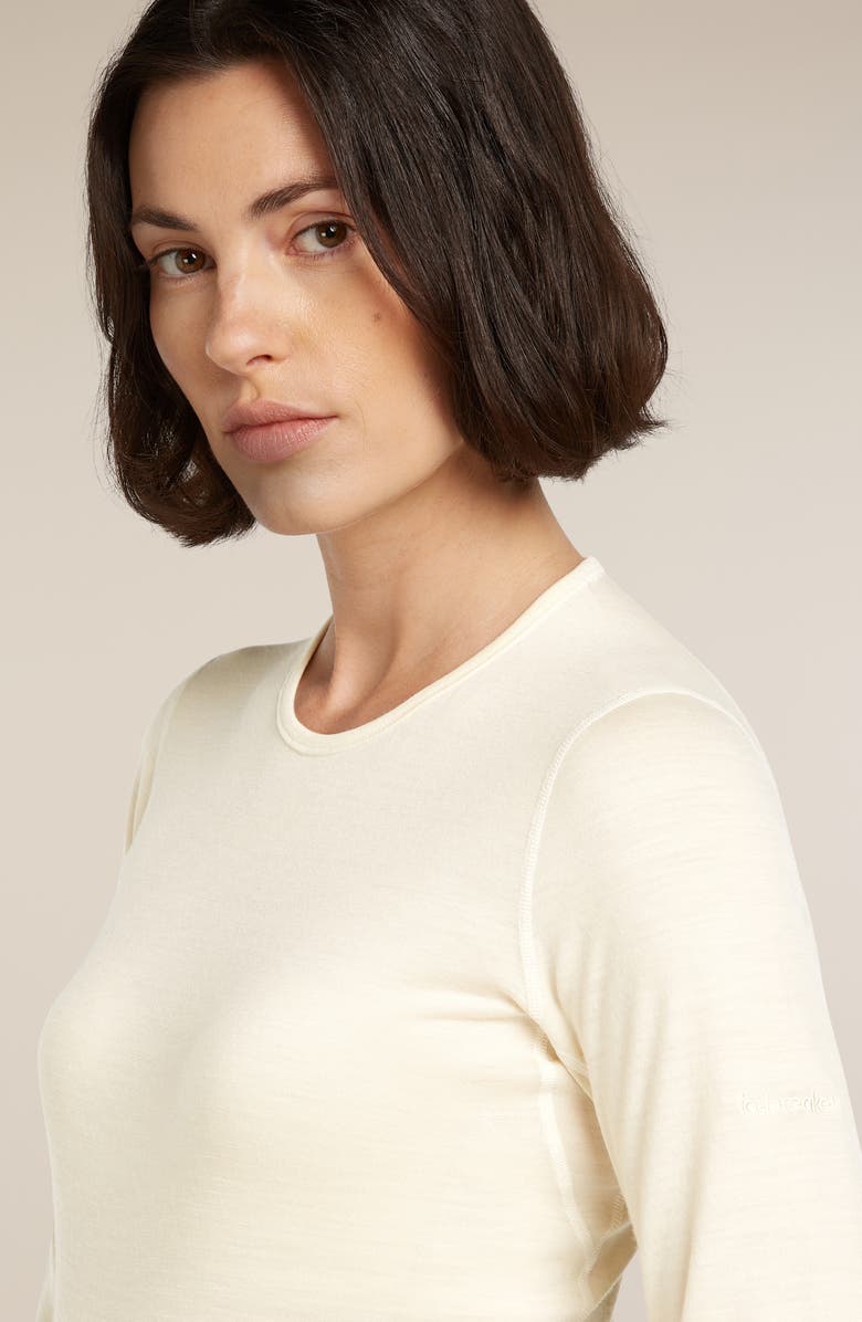 Icebreaker Oasis Long Sleeve Merino Wool Top, Alternate, color, Undyed