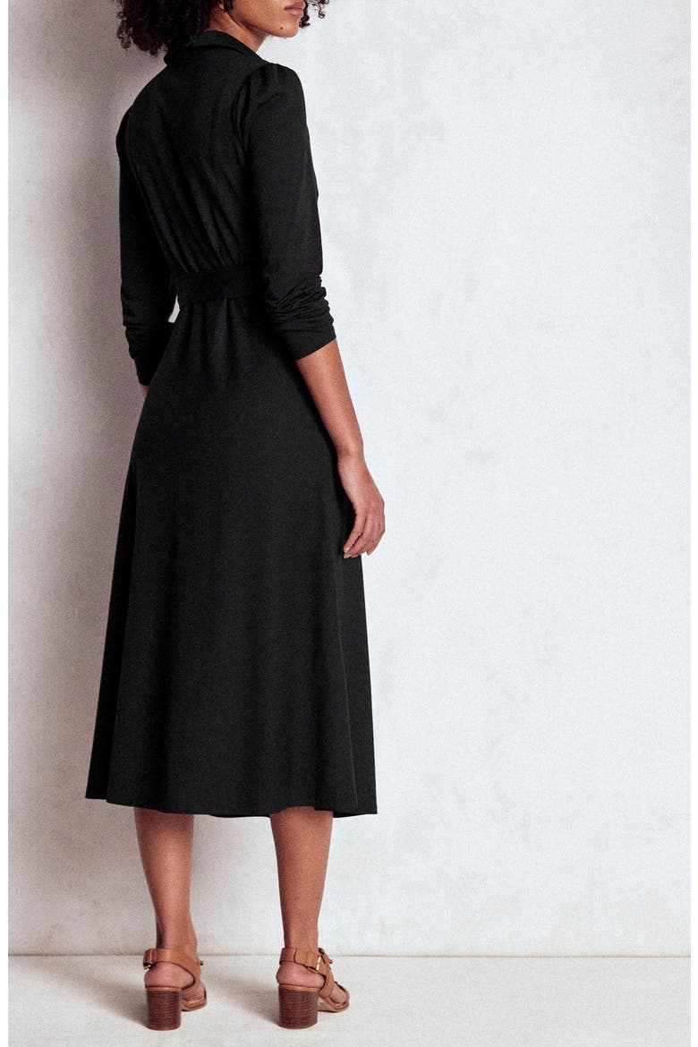 Imogen Long Sleeve Jersey Dress, Alternate, color, BLACK