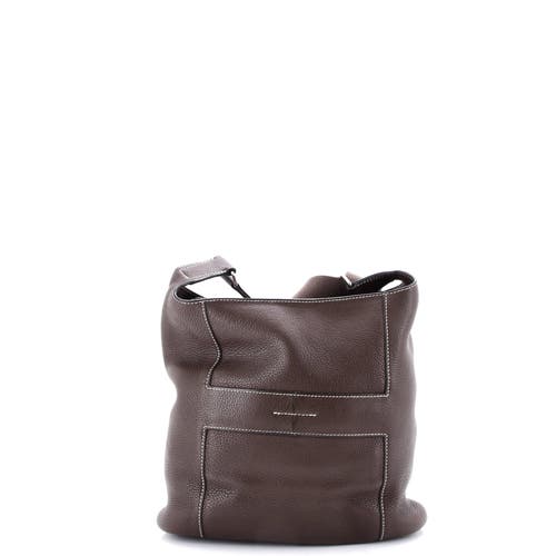Pre-owned Hermes Hermes Sac Good News Bag Leather Pm In Brown