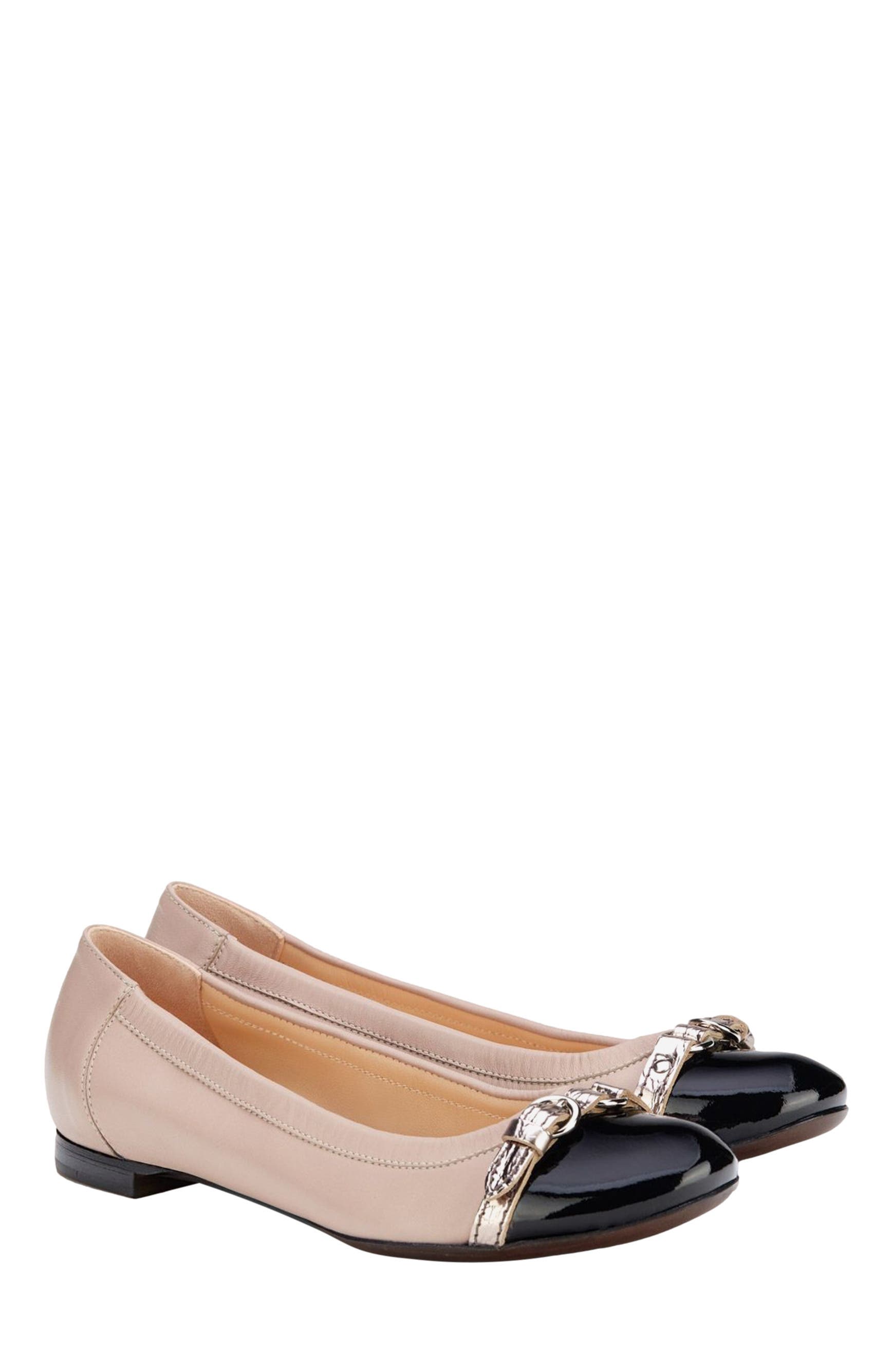 AGL Monika Cap Toe Ballet Flat, Alternate, color, Beige Nappa