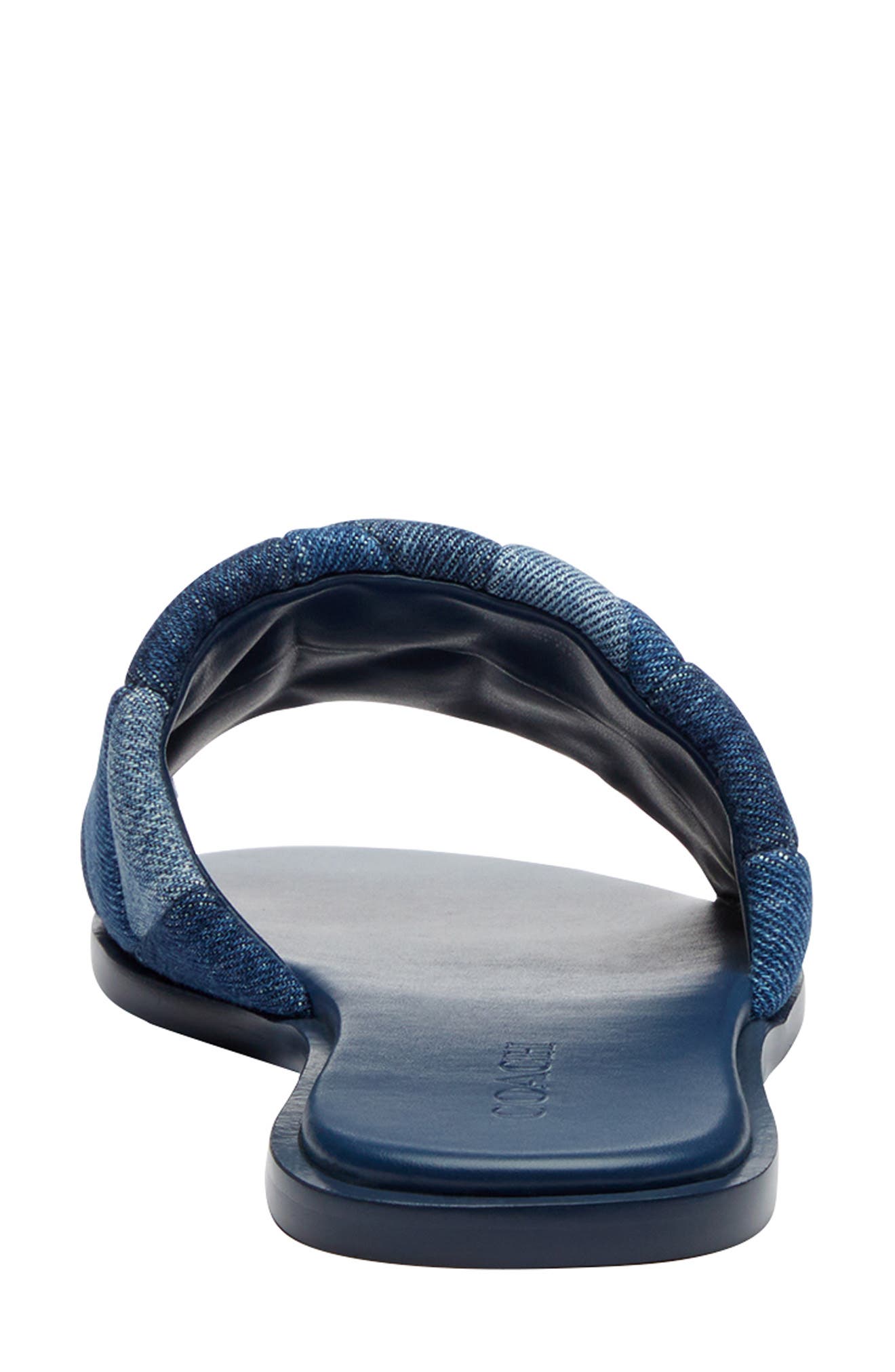 COACH Holly Quilted Patchwork Denim Slide Sandal, Alternate, color, 