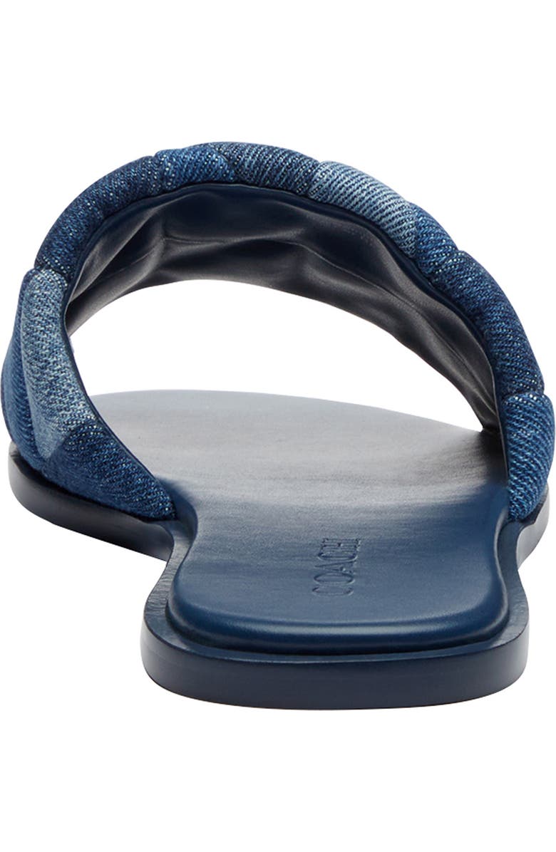 COACH Holly Quilted Patchwork Denim Slide Sandal, Alternate, color,