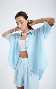 Monlicia Iyan 100% Linen Oversize Shirt