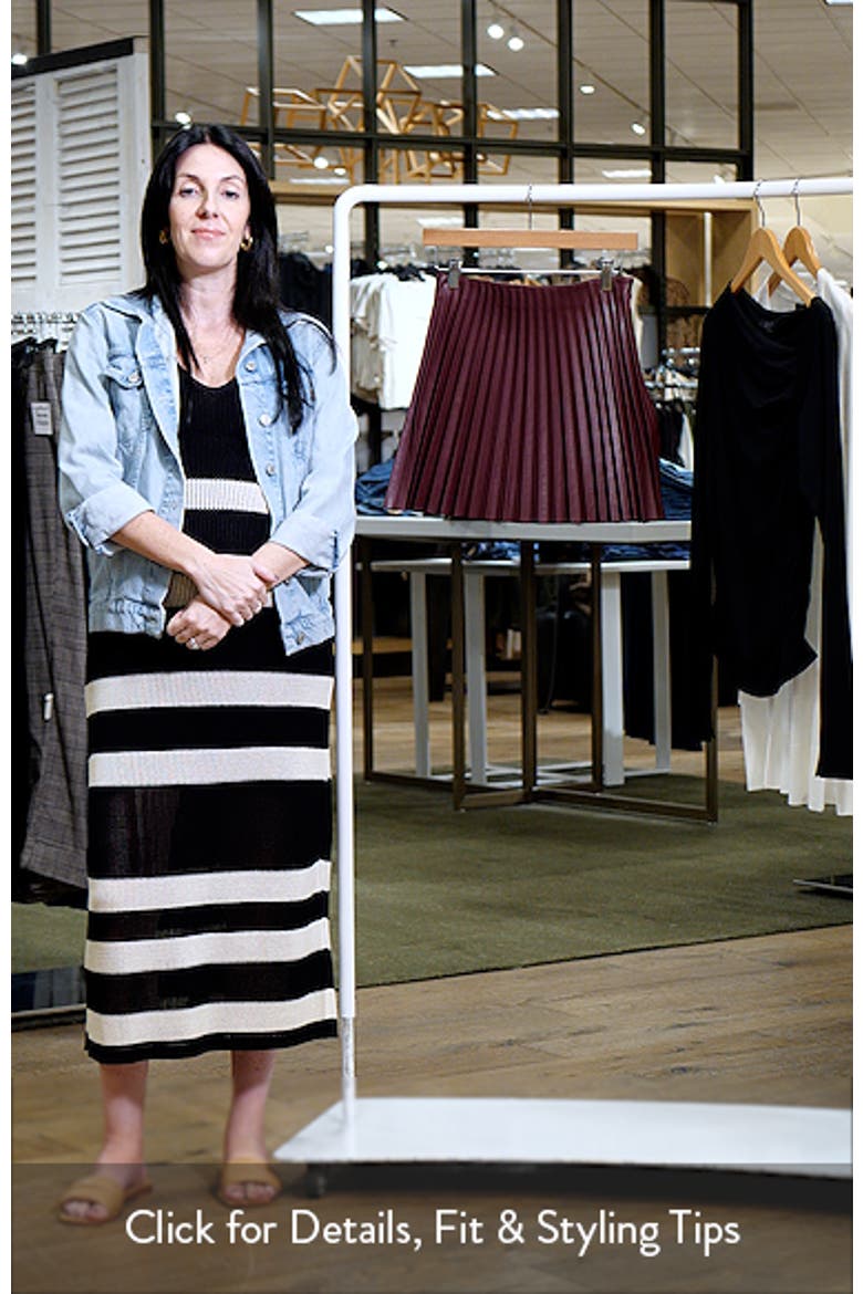 Pleated Faux Leather Miniskirt video