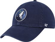 '47 Men's '47 Navy Minnesota Timberwolves Alternate Logo Clean Up Adjustable Hat
