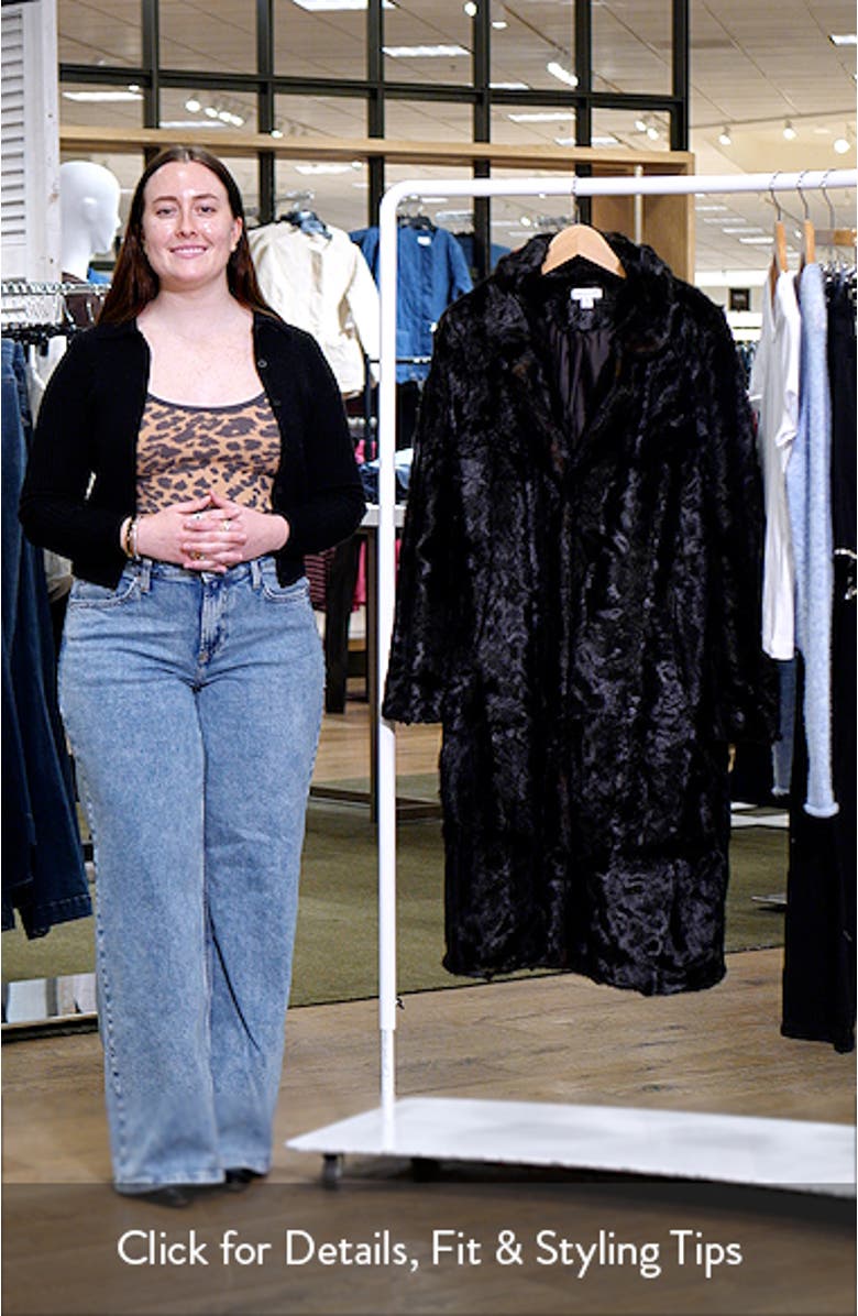 Going Out Longline Faux Fur Coat, sales video thumbnail