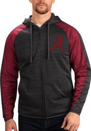 G-III SPORTS BY CARL BANKS Men's G-III Sports by Carl Banks Black Alabama Crimson Tide Neutral Zone Raglan Full-Zip Track Jacket Hoodie