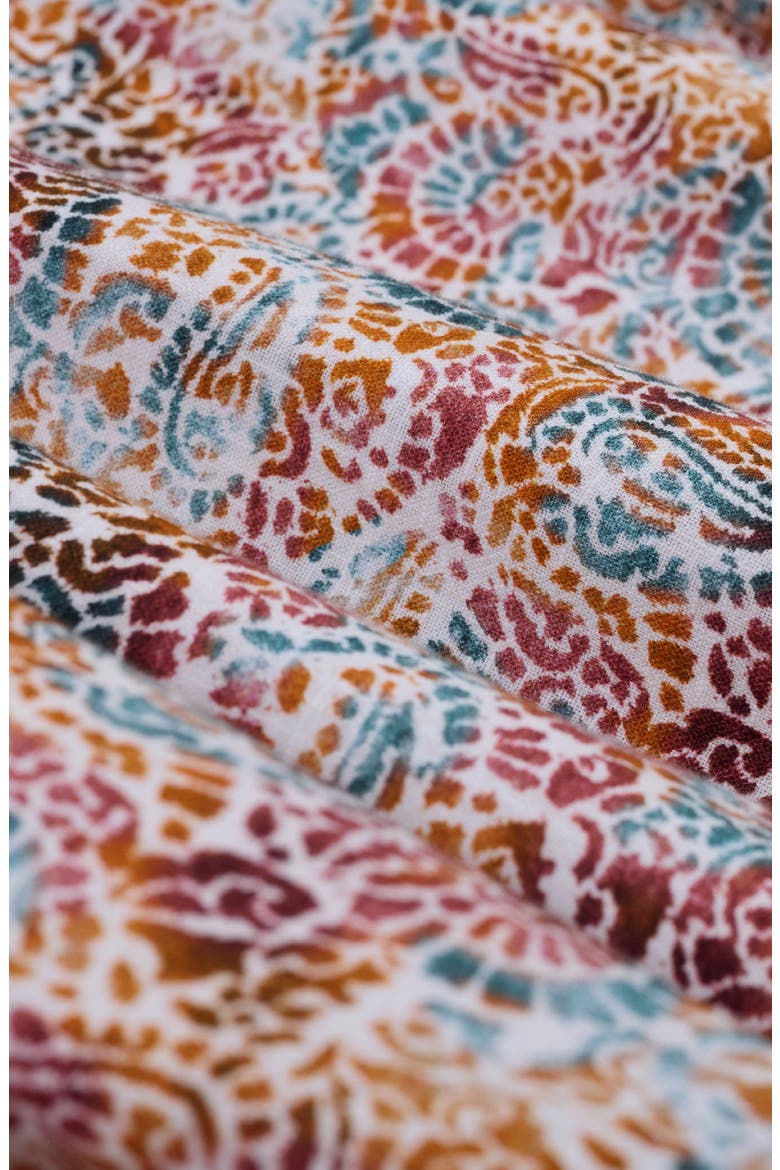 Julian Shaped Fit Paisley Cotton Button-Up Shirt, Alternate, color, SIENNA