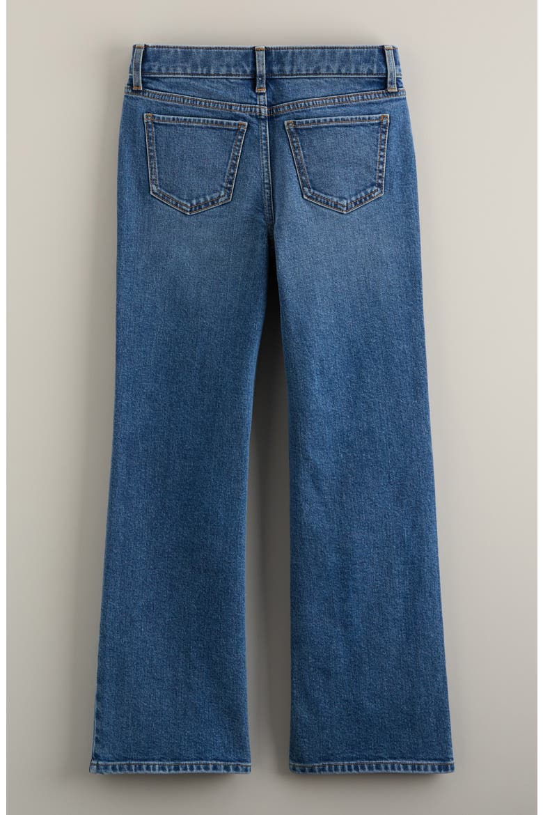 Kids' Loose Fit Stretch Denim Flare Leg Jeans, Alternate, color, SUN FADED INDIGO WASH