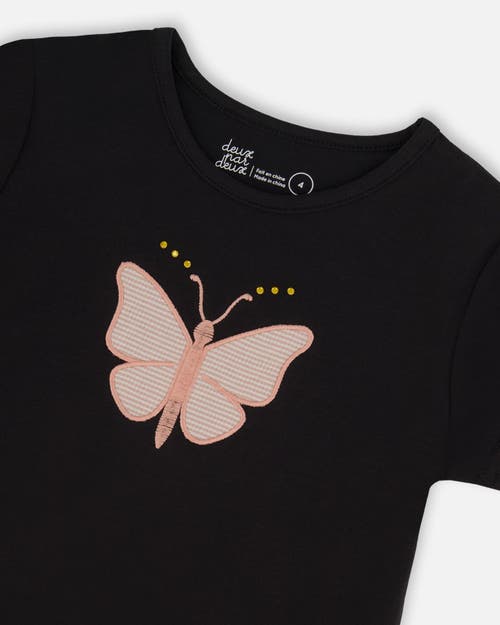 Deux Par Deux In Black And Pink Butterfly