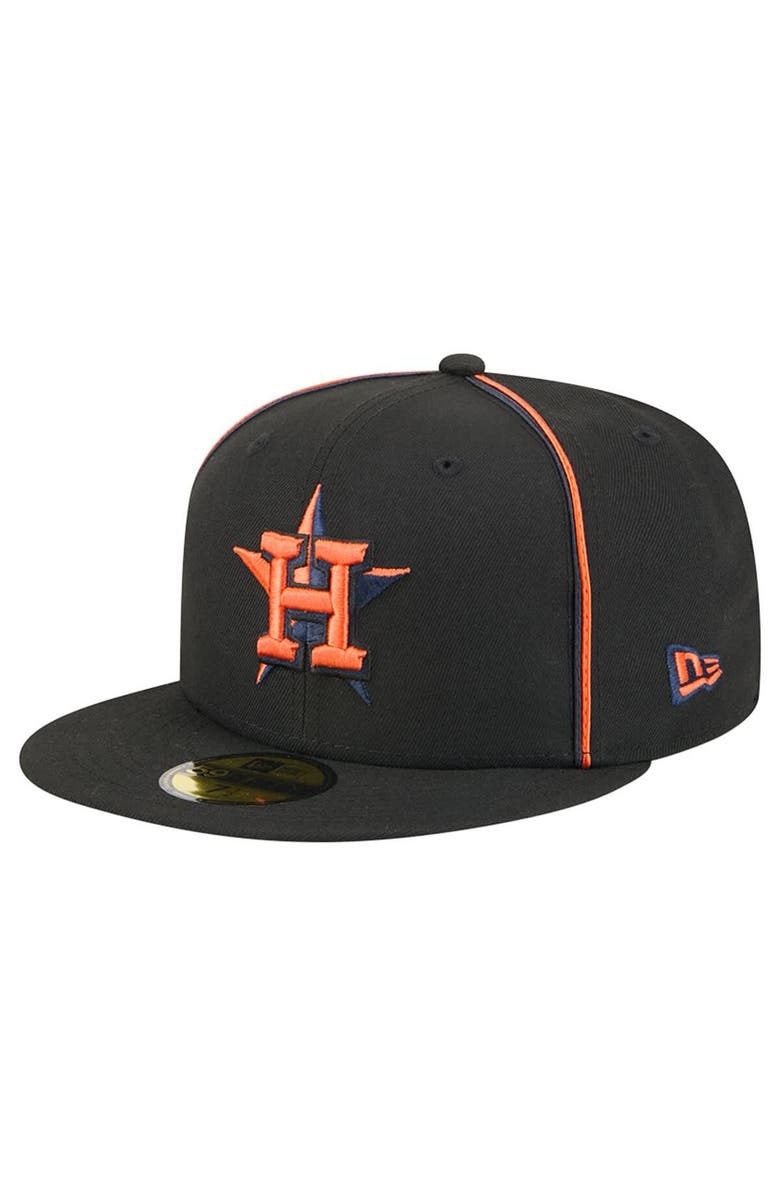 New Era Men's New Era Black Houston Astros Soutache 59FIFTY Fitted Hat, Main, color, Black