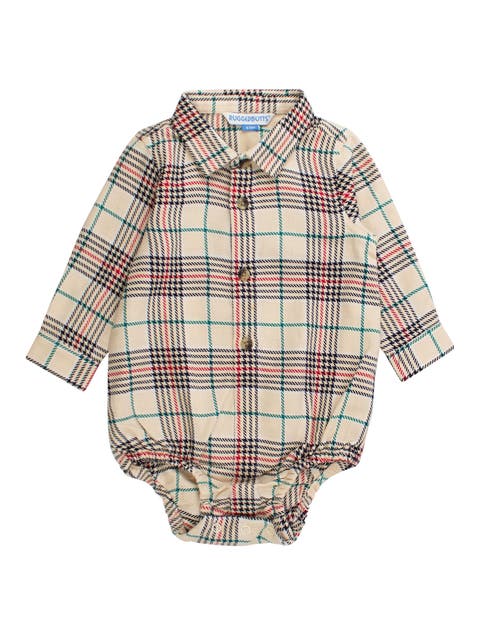 Baby Boys Long Sleeve Button Down Bodysuit