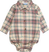 RuggedButts Baby Boys Long Sleeve Button Down Bodysuit