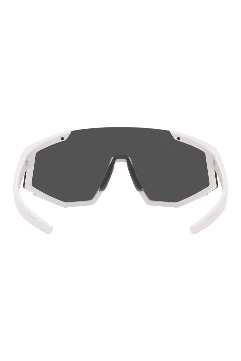 39mm Shield Sunglasses, Alternate, color, WHITE RUBBER / DARK GREY