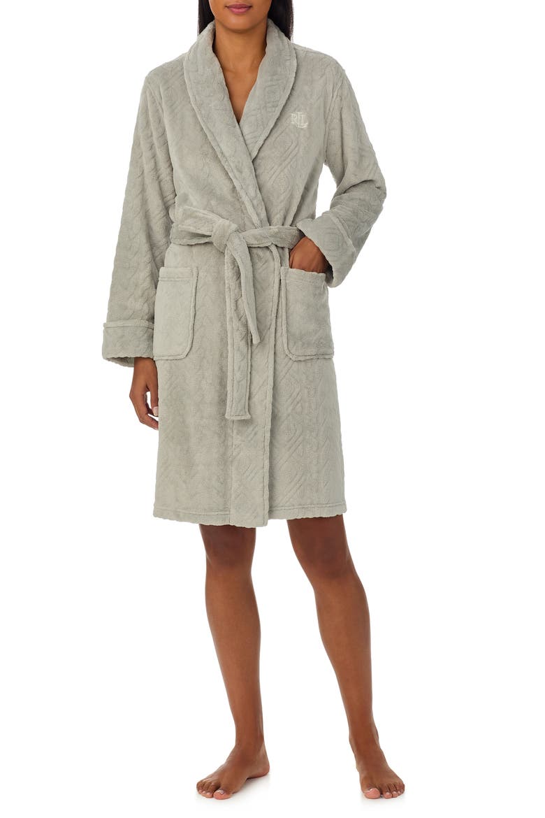 Quilted Robe, Main, color, GREY