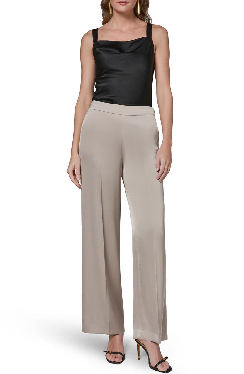 Donna Karan New York Flat Front Straight Leg Pants, Alternate, color, Turin
