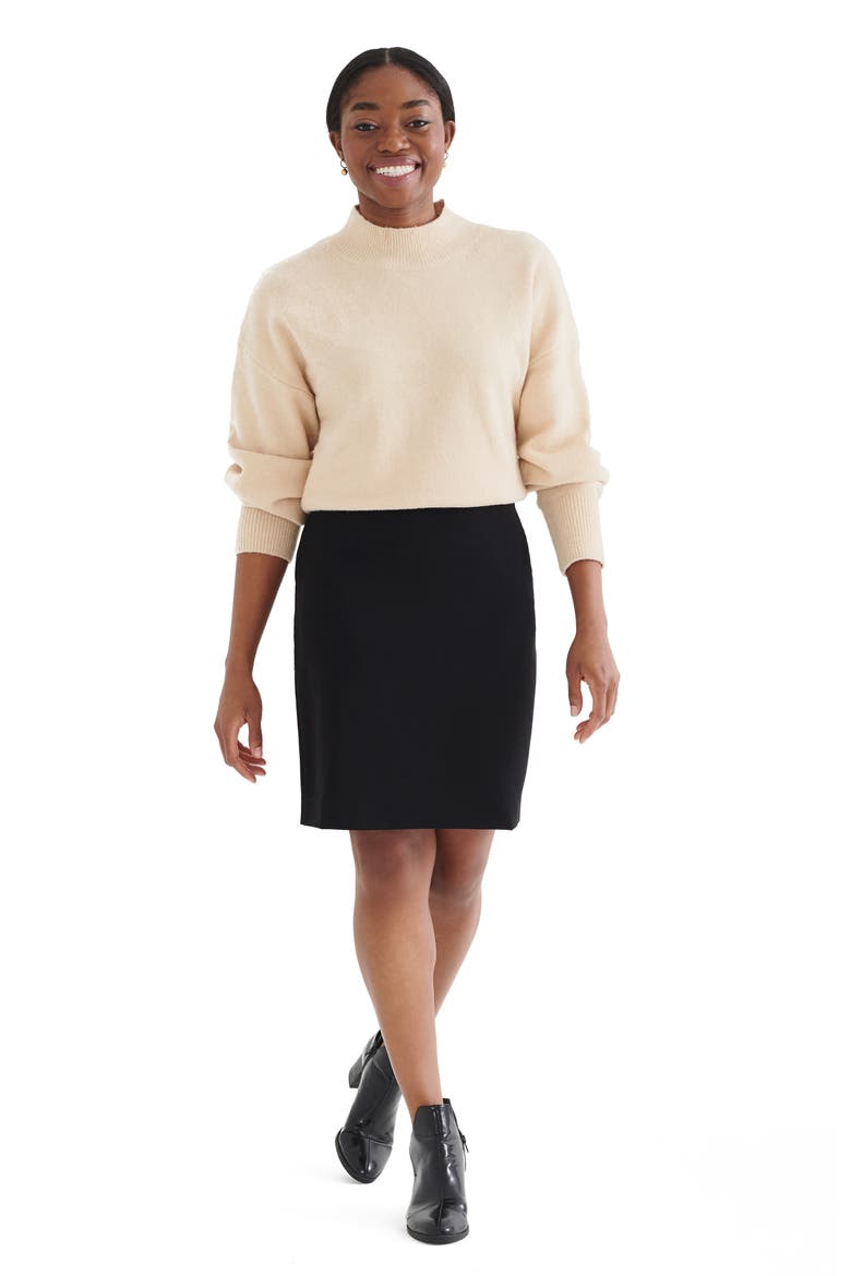Suite Pencil Skirt, Alternate, color, BLACK