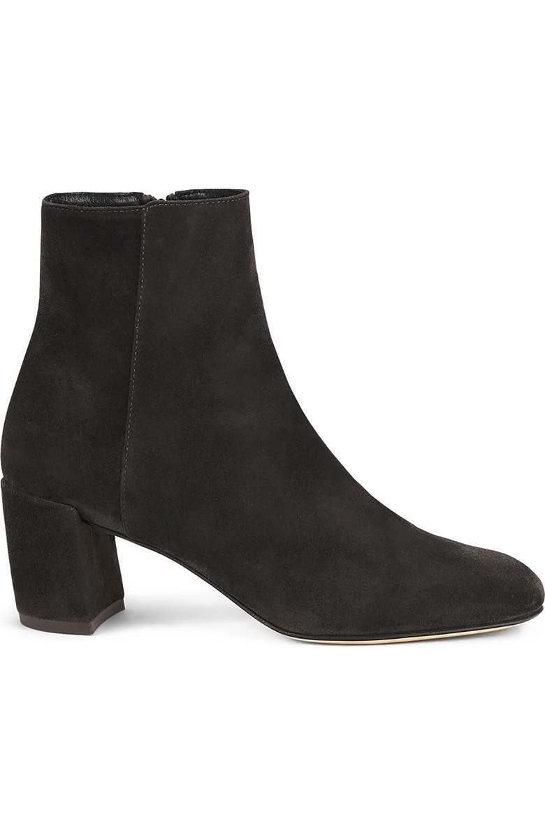 AGL Lynn Water Resistant Velour Bootie, Main, color, Ebony