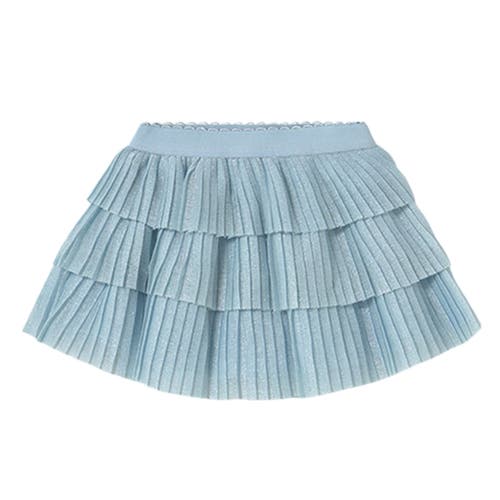 Mayoral Pleated Tulle Skirt in Blue 