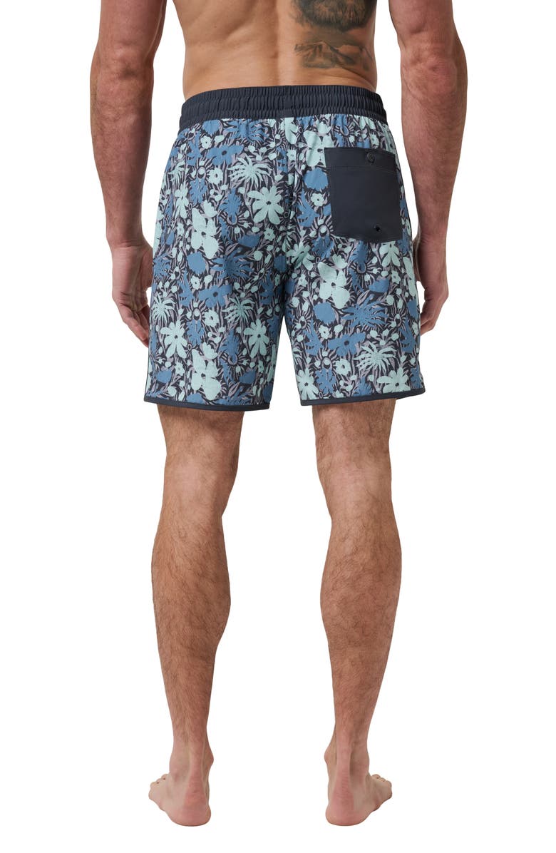 TravisMathew Canoe Cruise Swim Trunks, Alternate, color, Heather Grey