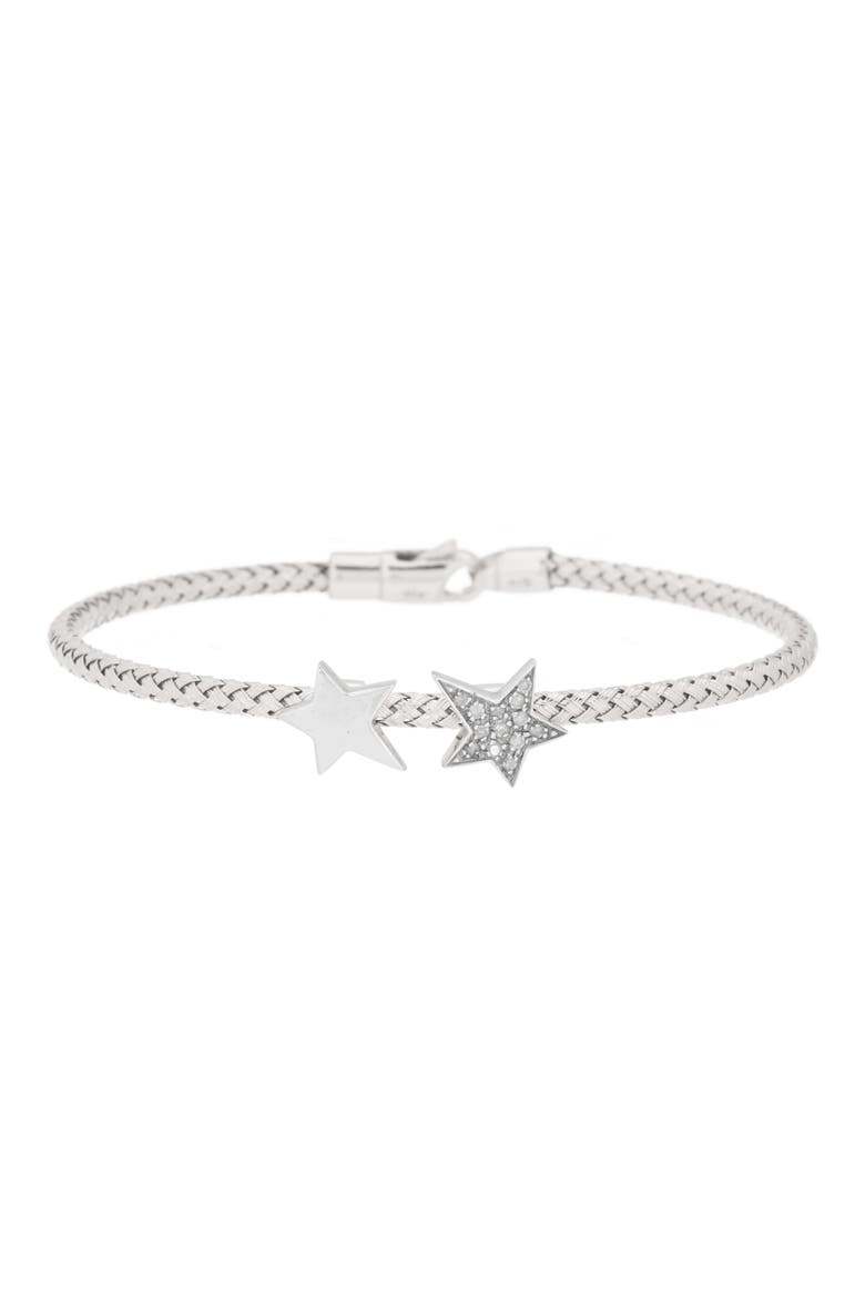 Diamond Embellished Flex Chain Bracelet - 0.1ct, Main, color, WHITE